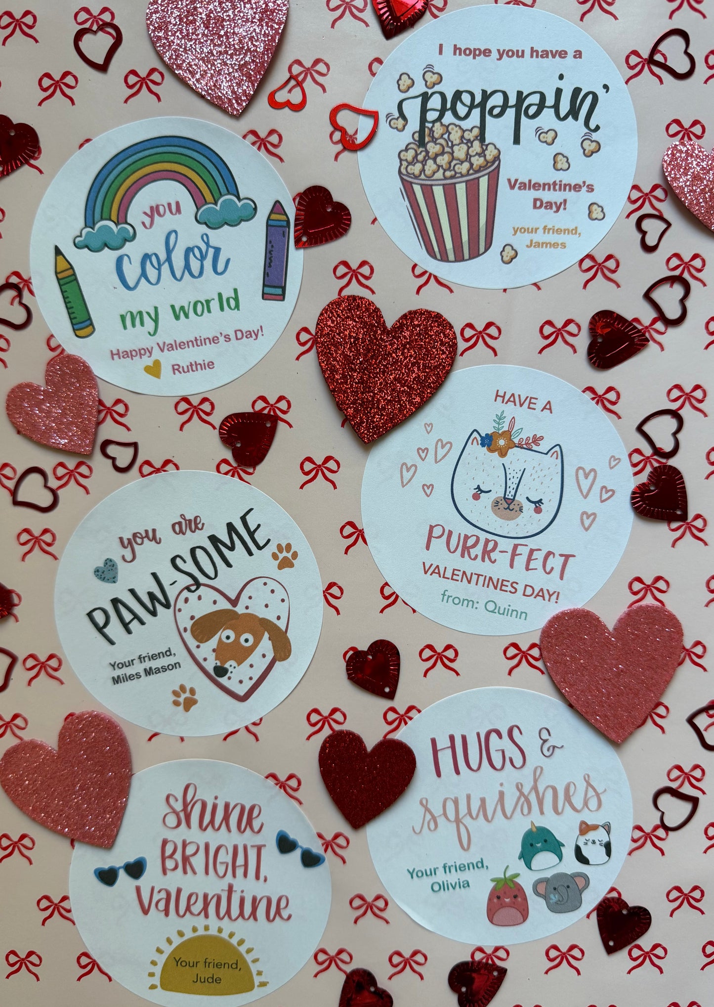 Custom Valentine's Day Stickers