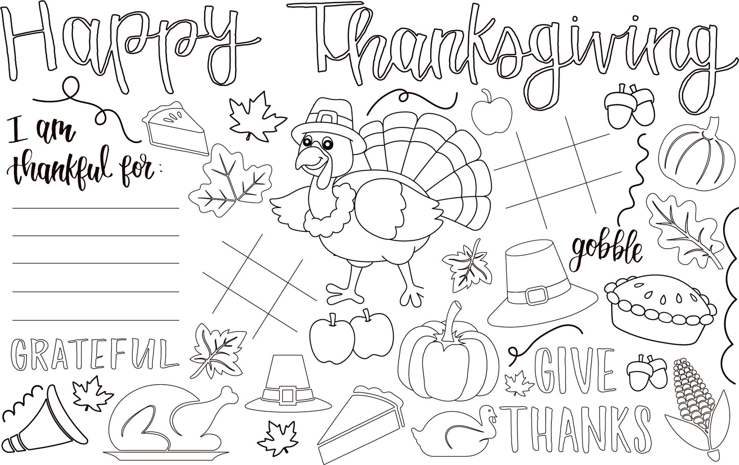 Thanksgiving Activity Placemat