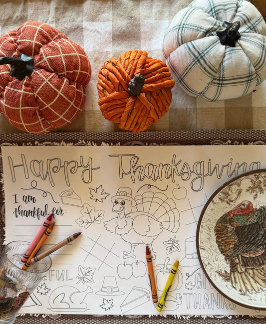 Thanksgiving Activity Placemat