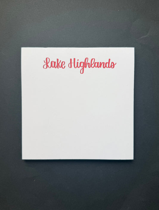 Lake Highlands Notepad