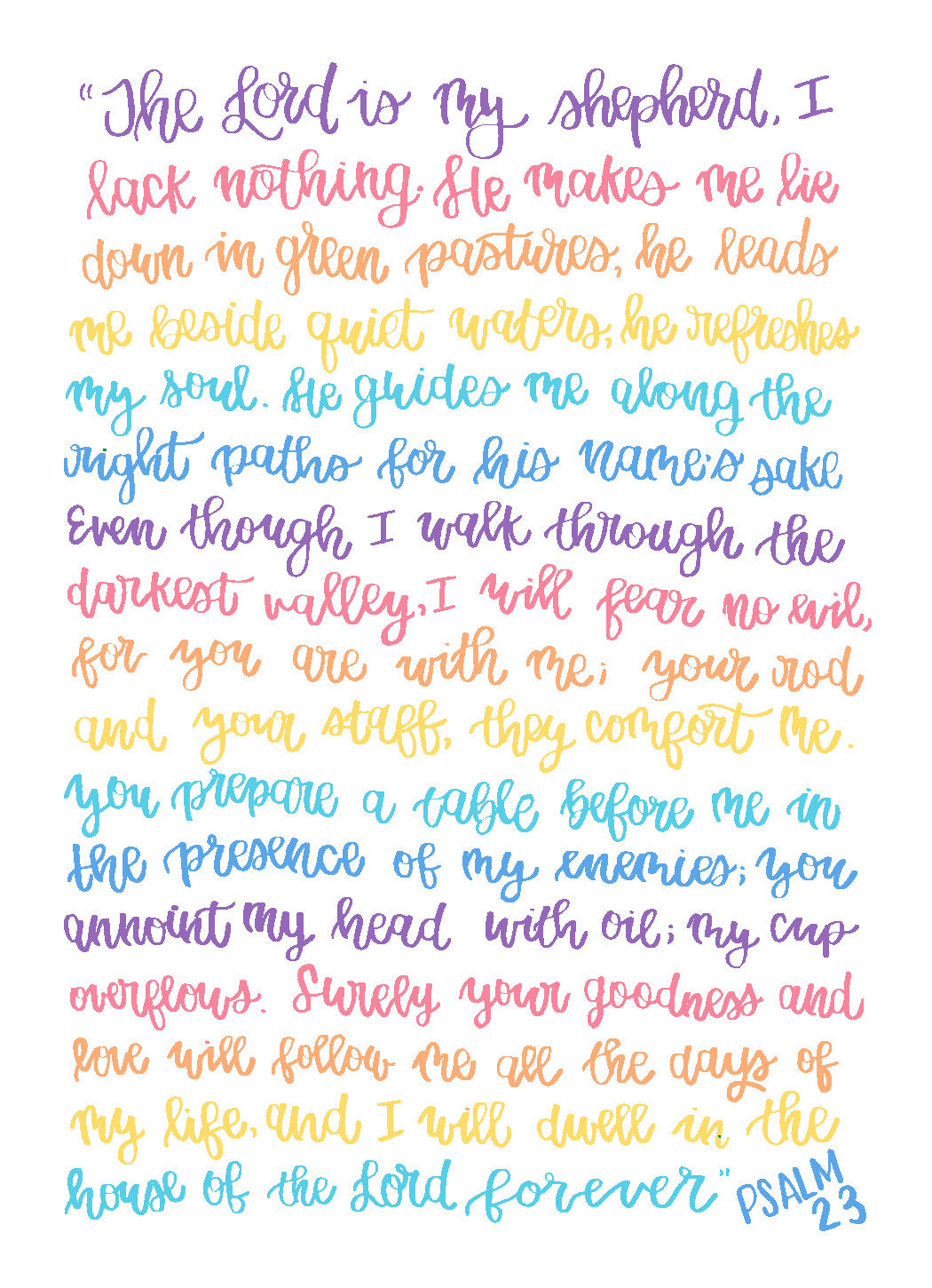 Psalm 23 Print | Heaven's 27 Edition