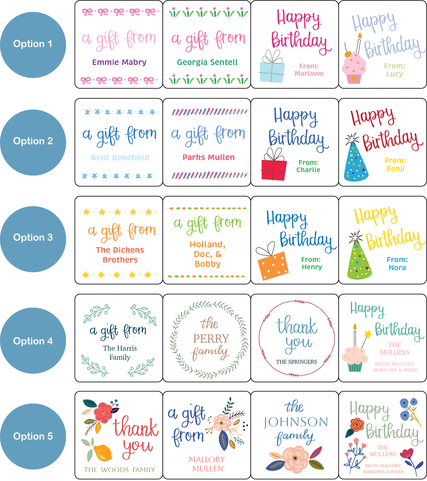 The Stationery Shop: Gift Tag Stickers