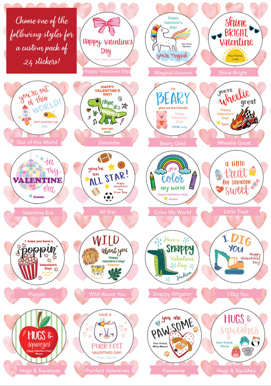 Custom Valentine's Day Stickers